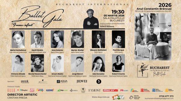 Marius Bodochi dă voce universului lui Brâncuşi, la Bucharest International Ballet Gala